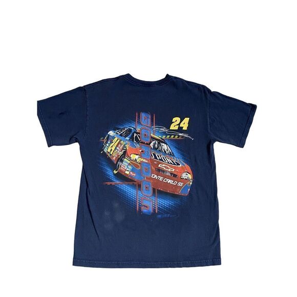 Jeff Double Side Racing Tee Jeff Gordon Mens M Chase 2007 NASCAR navy Blue - Picture 1 of 8